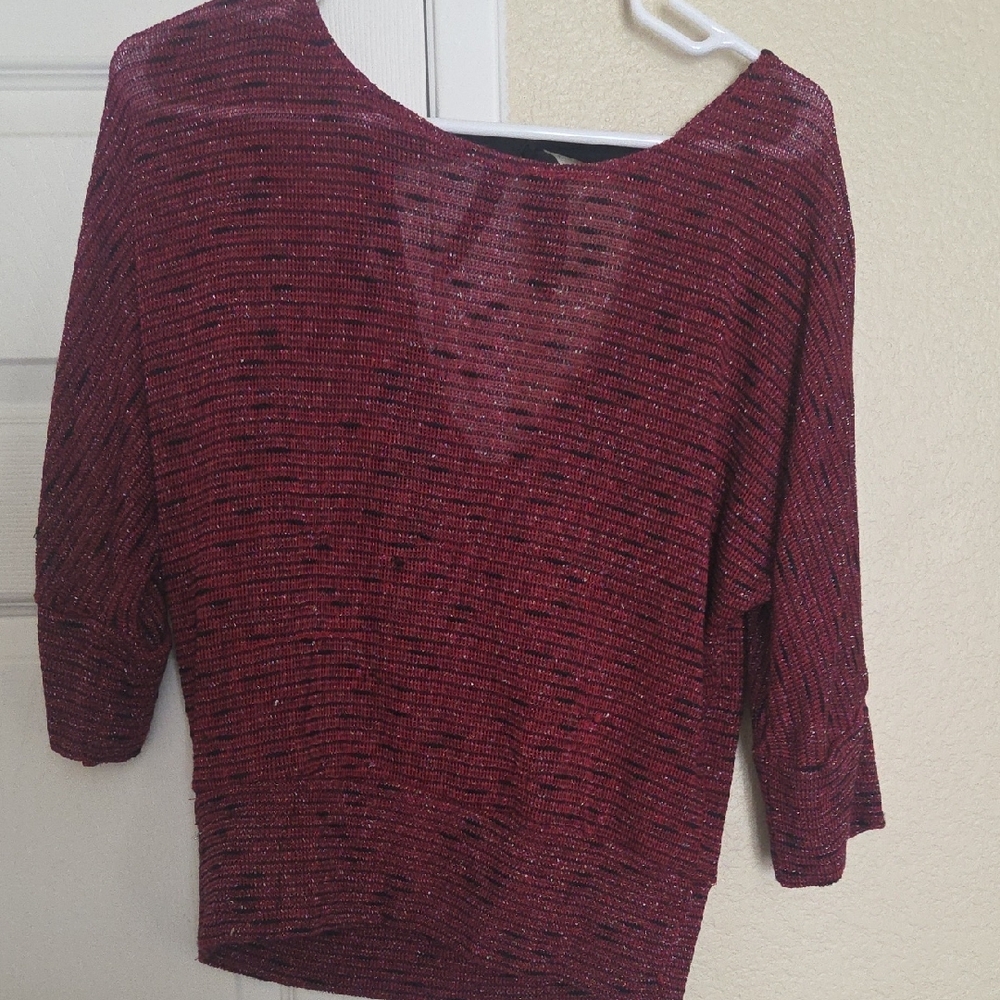 by & by Women's Maroon Sweater